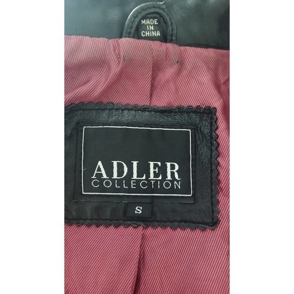 Adler Collection Black Leather Jacket Size Small‎ - Picture 4 of 4